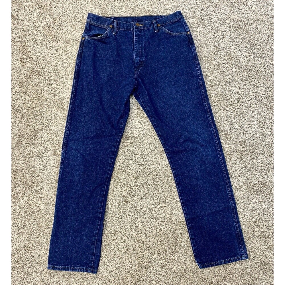 Wrangler 13MWZDD Cowboy Cut Orig Fit Jeans Dark Stone Wash Denim Mens 36x34